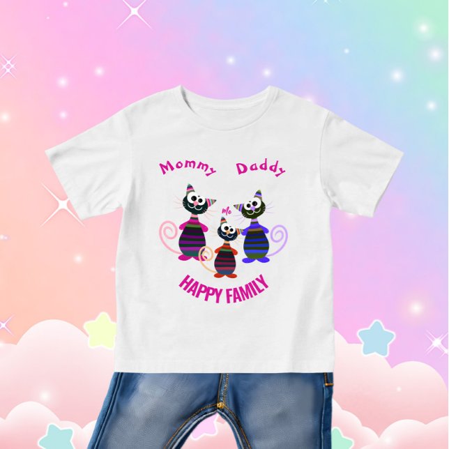 Camiseta Felinos coloridos (Criador carregado)