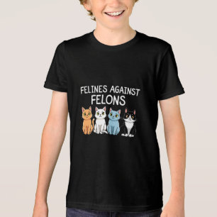 Camiseta Felinos contra criminosos Trump Harris Eleição Cat