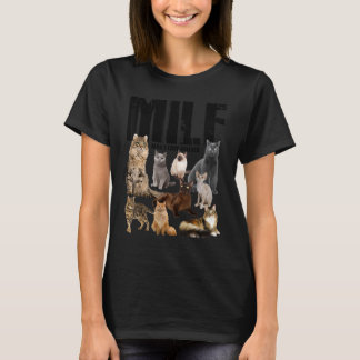 Camiseta Felinos Gato Milf Homem Eu Amo Felinos