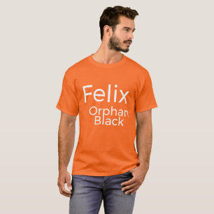 Camiseta Felix do programa de TV Orphan Black texto simples