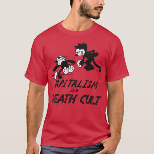 Camiseta Felix o Capitalismo de Gato é um Culto da Morte