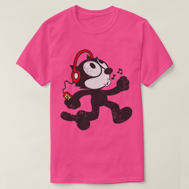 Camiseta Felix O Cat Jammin (Frente do Design)