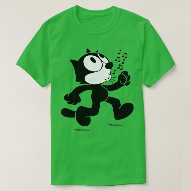 Camiseta felix o gato andando (Frente do Design)