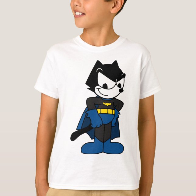 Camiseta Felix o Herói - Design de Super Herói do Cartoon (Frente)