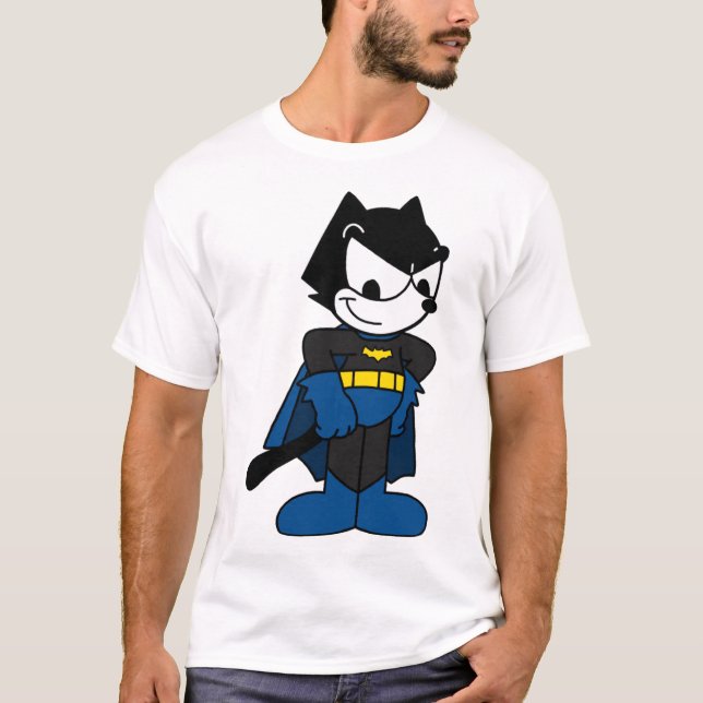 Camiseta Felix o Herói - Design de Super Herói do Cartoon (Frente)