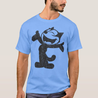 Camiseta Felix, O Retro Da Vintagem De Sorriso De Gato