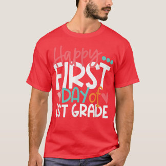 Camiseta Feliz 1º Dia da Primeira Escola para a Gra 1rua