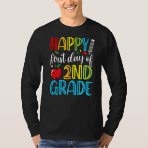 Camiseta Feliz 1º Dia Do segundo De Corte De Volta À Escola