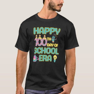 Camiseta Feliz 100º Dia Da Era Escolar De Volta À Engraçada
