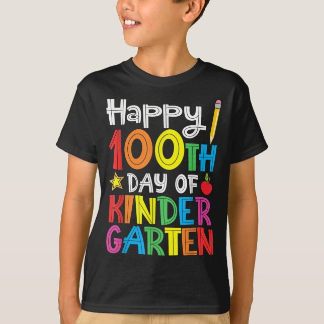 Camiseta Feliz 100º Dia da Escola (Frente)