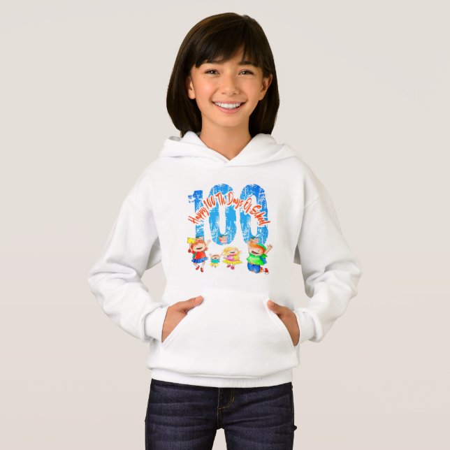 Camiseta Feliz 100º dia da escola (Frente Completa)