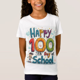 Camiseta Feliz 100º dia da escola