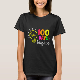 Camiseta Feliz 100º Dia Da Escola 100 Dias Meninas Mais Bri