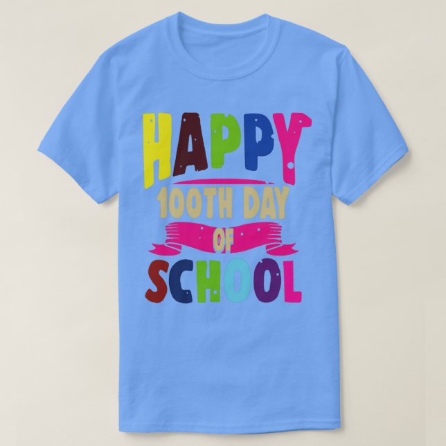 Camiseta Feliz 100º Dia da Escola 11 (Frente do Design)