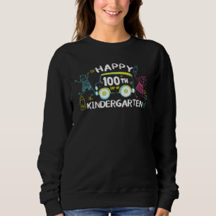 Camiseta Feliz 100º Dia da Escola de Jardim de Infância - T