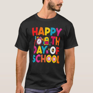 Camiseta Feliz 100º Dia da Escola para Crianças Professores