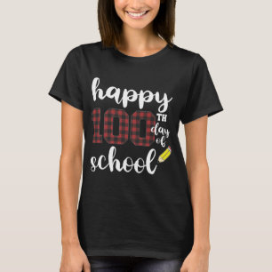 Camiseta Feliz 100º Dia da Escola para Professores Buffalo