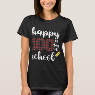 Camiseta Feliz 100º Dia da Escola para Professores Buffalo