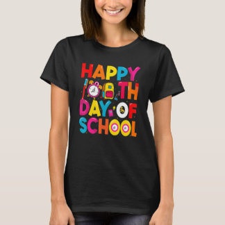 Camiseta Feliz 100º Dia da Escola para Professores Crianças