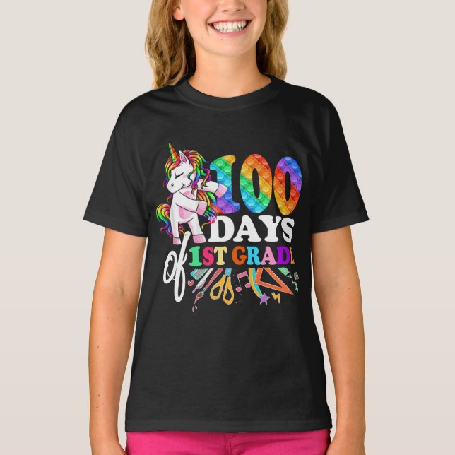 Camiseta Feliz 100º dia da escola, professor da rua (Frente)