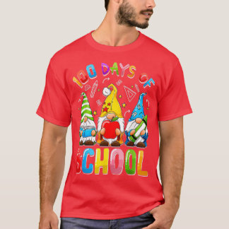 Camiseta Feliz 100º Dia da Escola Três Gnomos Virtuais