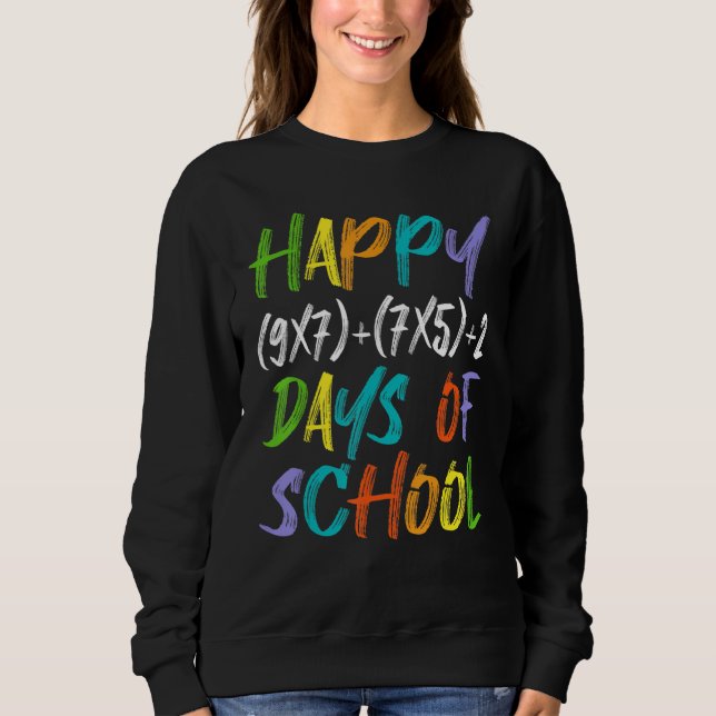 Camiseta Feliz 100º Dia Da Professora De Fórmula De Matemát (Frente)