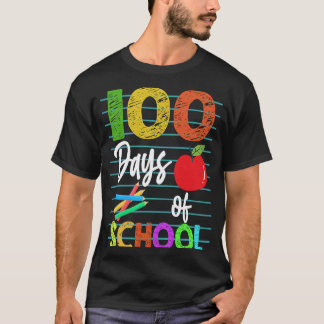 Camiseta Feliz 100º Dia da Professora do Jardim de Infância