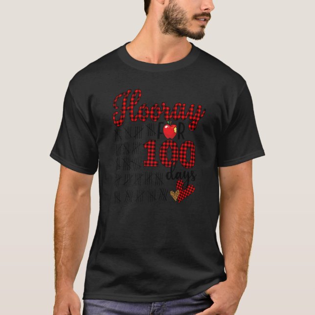 Camiseta Feliz 100º Dia Da Xadrez De Buffalo Para (Frente)
