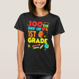 Camiseta Feliz 100º Dia De 100 Dias Escolares De 1rua Grau