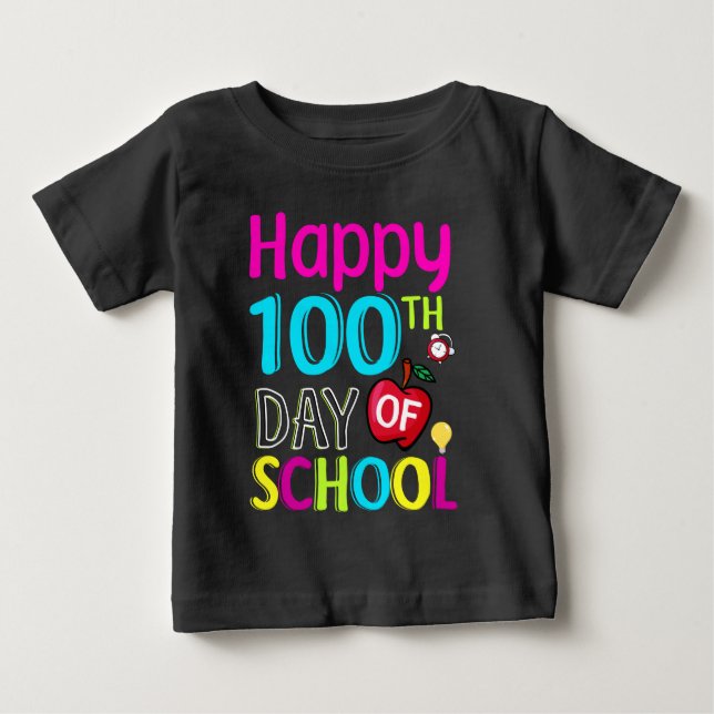 Camiseta Feliz-100º-dia-de-aula (Frente)