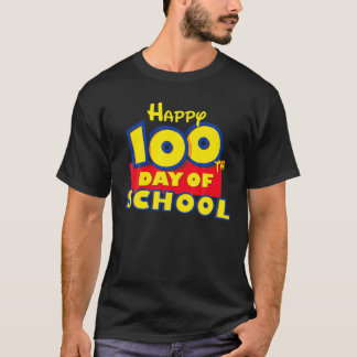 Camiseta Feliz 100º Dia De Cartoon De Brinquedo Escolar Par