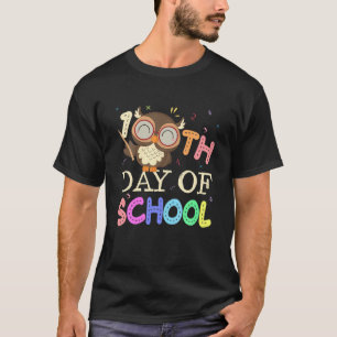 Camiseta Feliz 100º Dia De Coruja Escolar Amava 100 Dias De
