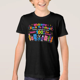 Camiseta Feliz 100º Dia de Escola