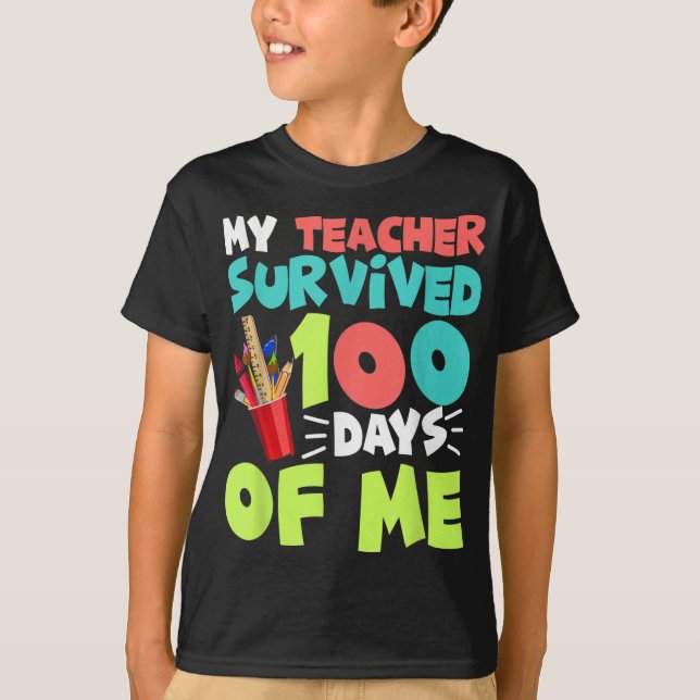 Camiseta Feliz 100º Dia de Escola (Frente)