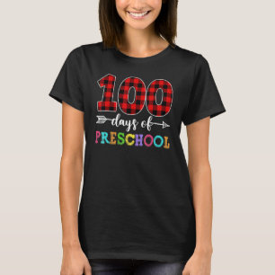 Camiseta Feliz 100º dia de Escola 100 dias de Pré-Escola T