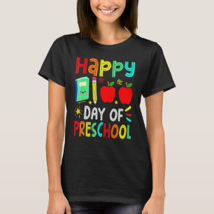 Camiseta Feliz 100º dia de Escola 100 dias de Pré-Escola T