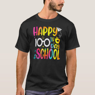 Camiseta Feliz 100º Dia De Escola  Professores Crianças Cri