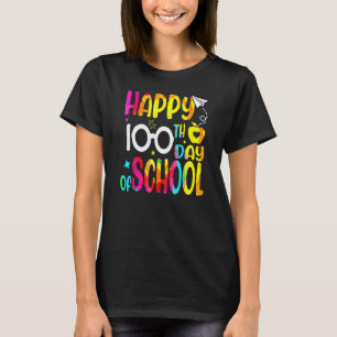 Camiseta Feliz 100º Dia De Escola  Professores Crianças Cri
