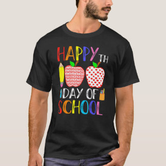 Camiseta Feliz 100º Dia De Escola Professores Crianças Feli
