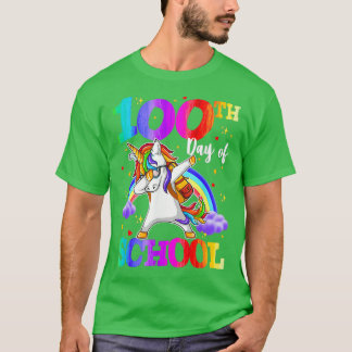 Camiseta Feliz 100º Dia De Esquadrão Escolar Dabbing Uni