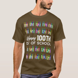 Camiseta Feliz 100º Dia De Estudante Escolar Oferecido 100 