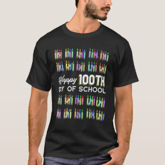 Camiseta Feliz 100º Dia De Estudante Escolar Oferecido 100