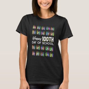 Camiseta Feliz 100º Dia De Estudante Escolar Oferecido 100 