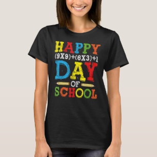 Camiseta Feliz 100º Dia de Estudantes de Matemática na Esco