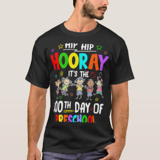 Camiseta Feliz 100º Dia De Estudo De Professores De Pré-Esc