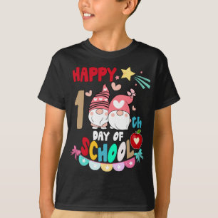 Camiseta Feliz 100º Dia de Gnomos Escolares Para Ensino Vir