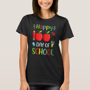 Camiseta Feliz 100º Dia De Lápis Escolar 100 Dias