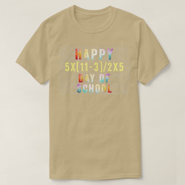 Camiseta Feliz 100º Dia De Matemática Engraçada Na Escola (Frente do Design)