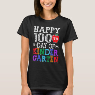 Camiseta Feliz 100º Dia De Professor Ou Aluno Do Jardim De 