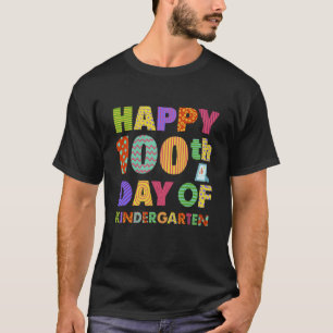 Camiseta Feliz 100º Dia de Professora de Jardim de Infância